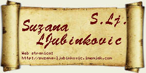 Suzana LJubinković vizit kartica